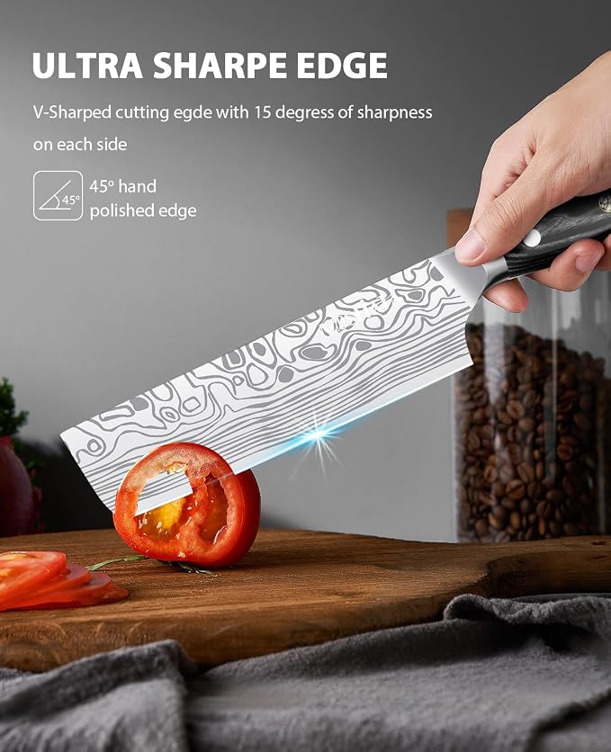 MOSFiATA 7” Nakiri Chef's Knife - Image 2