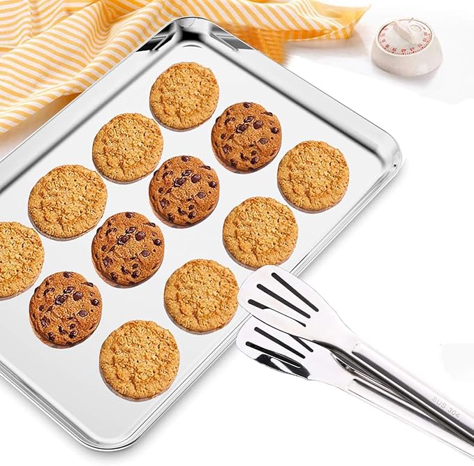 Baking Sheet with Cooling Rack and Silicone Baking Mat, 20 Inch Stainless Steel - Image 7