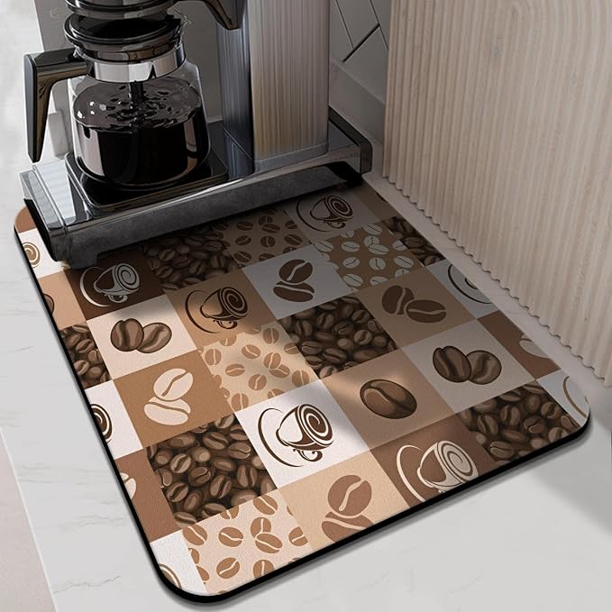 Coffee Bar Mat Accessories for Countertop Super Absorbent Anti-Slip Silicone - Image 3