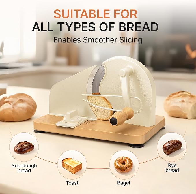 Manual Bread Slicer for Homemade Sourdough-Adjustable Thickness Bread Slicer - Image 5