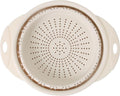 Dexas 10" Collapsible Silicone Colander in Cream, Kitchen Strainer by Dexas