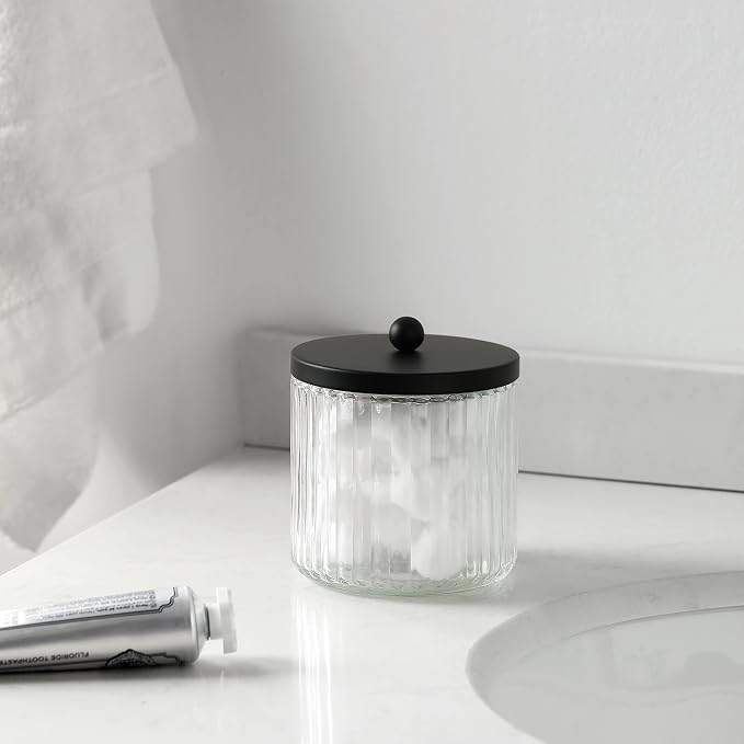 KMwares 4-Pack Glass Qtip Holder Dispenser Set - Image 4