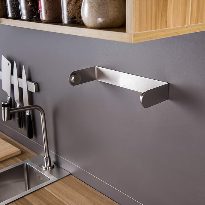 ZUNTO Paper Towel Holder Under Cabinet Self Adhesive Paper Towel Rack, - Image 6