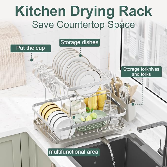 LIYI Dish Drying Rack, Large Dish Rack - Image 6