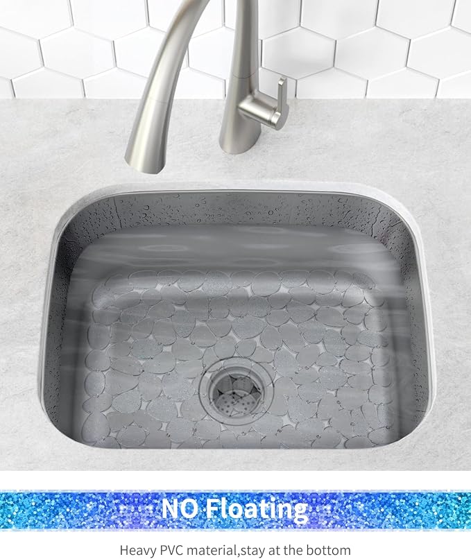 Bligli Pebble Sink Mat for Stainless Steel/Ceramic Sinks, PVC Eco-Friendly Sink - Image 5
