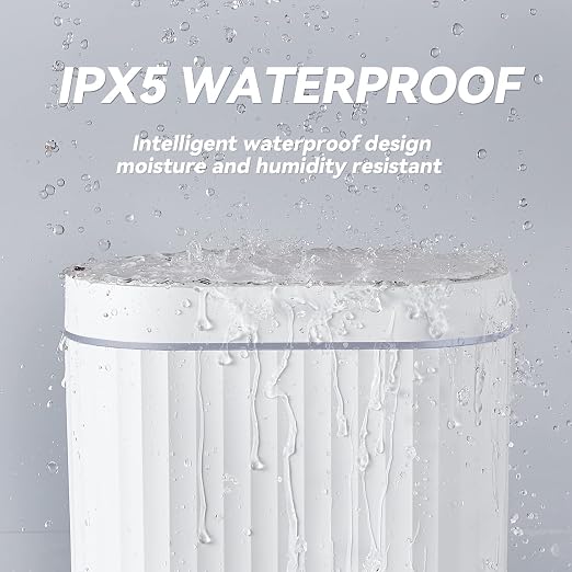 ELPHECO Bathroom Trash can Motion Sensor, AutomaticGarbage can, Slim Plastic - Image 5