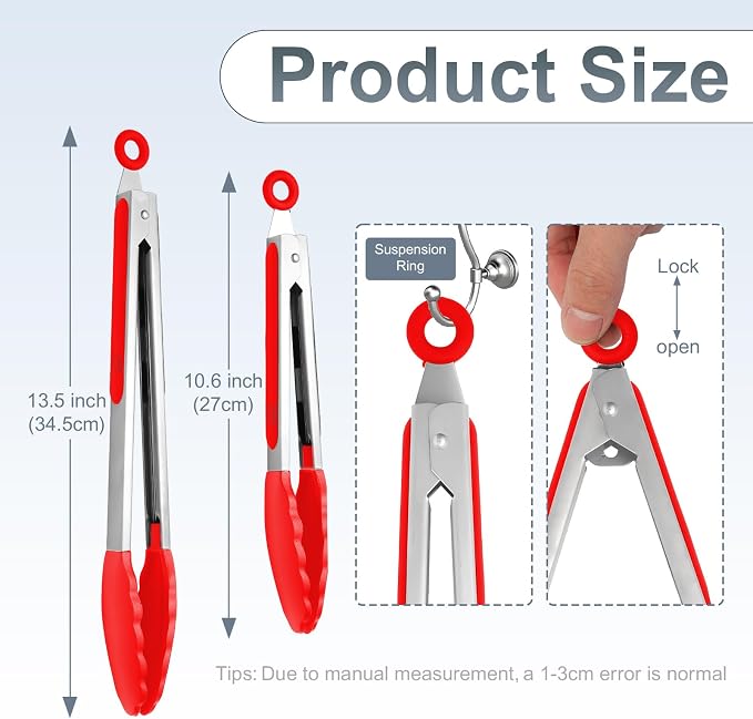 Premium Stainless Steel Heat Resistant Kitchen Tongs - Image 2
