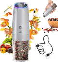 CIRCLE JOY 2-Speed Gravity Electric Pepper Grinder, Rechargeable Salt Grinder by CIRCLEJOY