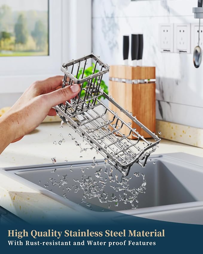 Consumest Sponge Holder for Kitchen Sink, Sink Caddy Organizer - Image 5