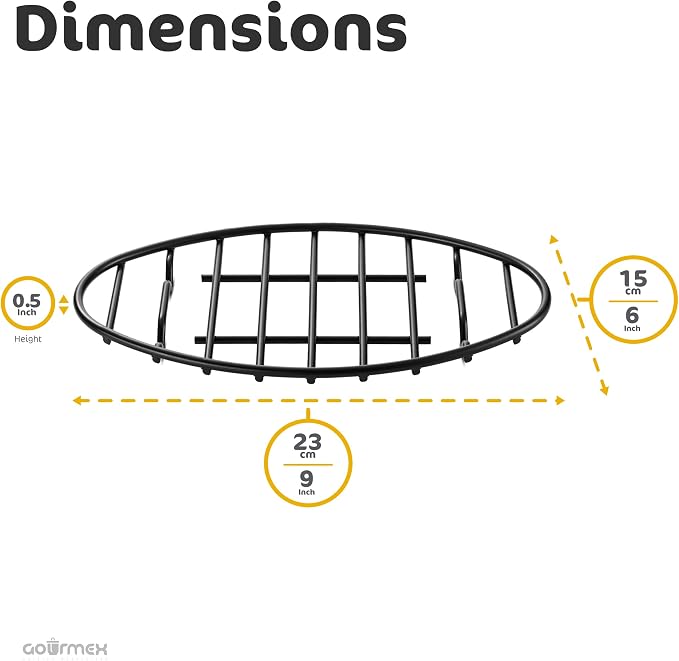 Black, Oval Oven Roasting Rack - Image 5