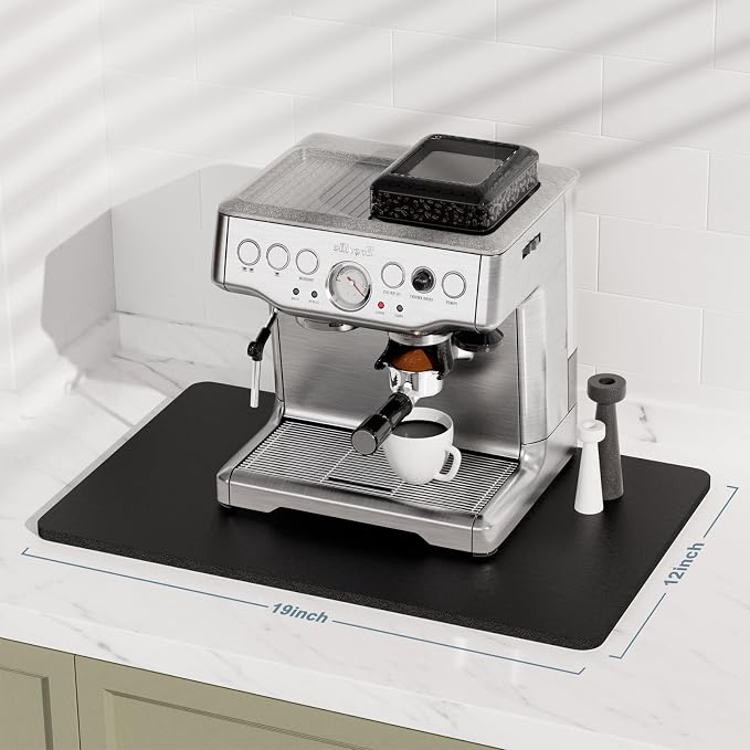 Rnivvi Coffee Mat, Hide Stain Rubber Backed Absorbent Dish Drying Pad - Image 2