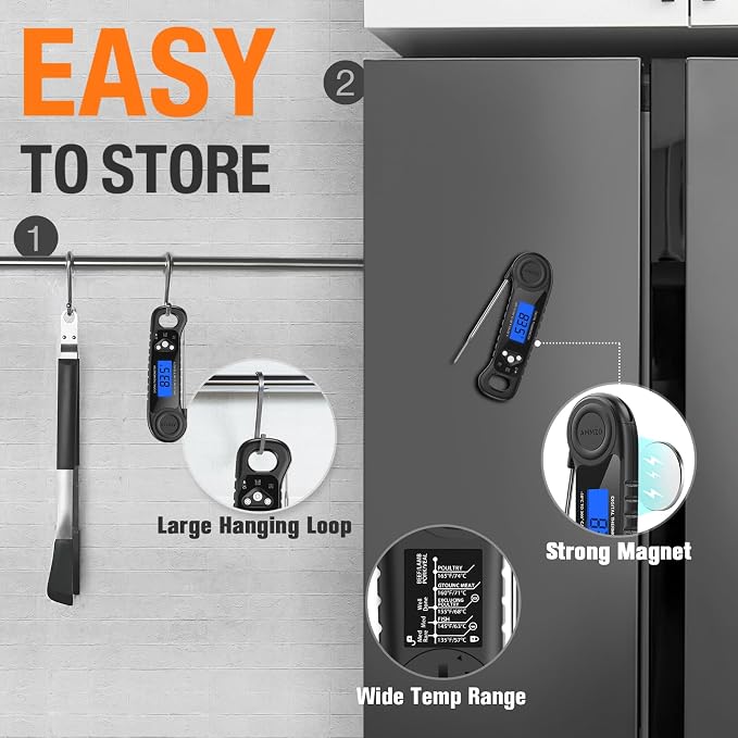 AMMZO Meat Thermometer Digital, Instant Read Food Thermometer - Image 6