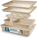 Baking Pans Set, Nonstick Stackable Bakeware Sets, Oven Pans by AIVIKI