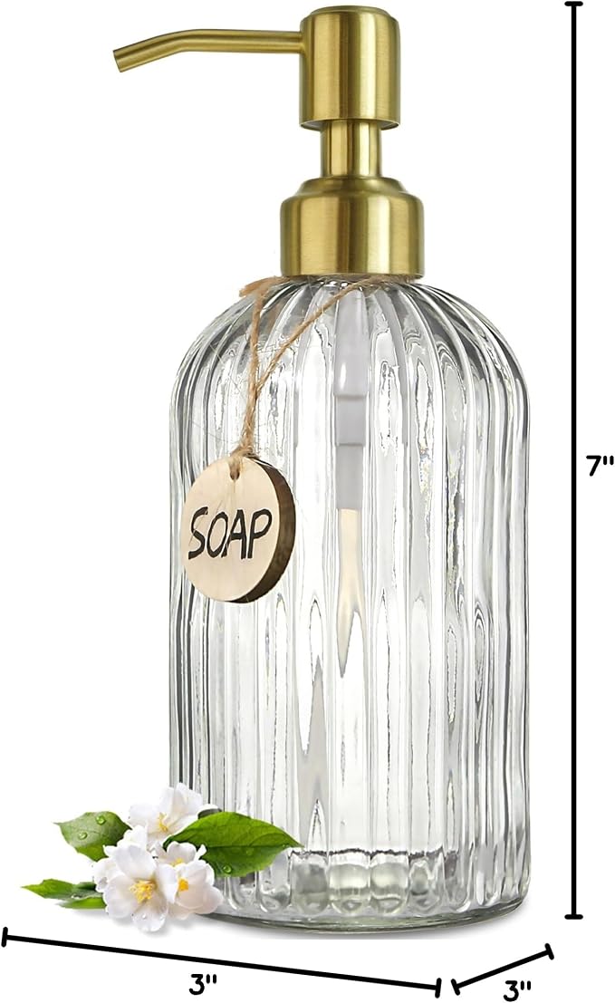 JASAI 18Oz Glass Soap Dispenser - Image 8