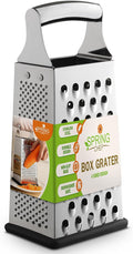 Spring Chef Professional Large Parmesan Cheese Grater, Stainless Steel Metal by SpringChef
