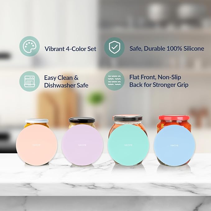 NIHOME Silicone Jar Opener – 6 Inch Large Anti-Slip Grip Pads, Premium 100% - Image 4