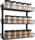 SWOMMOLY Adjustable Wall Mount Spice Rack, 3-Tier Dual-use Organizer by SWOMMOLY