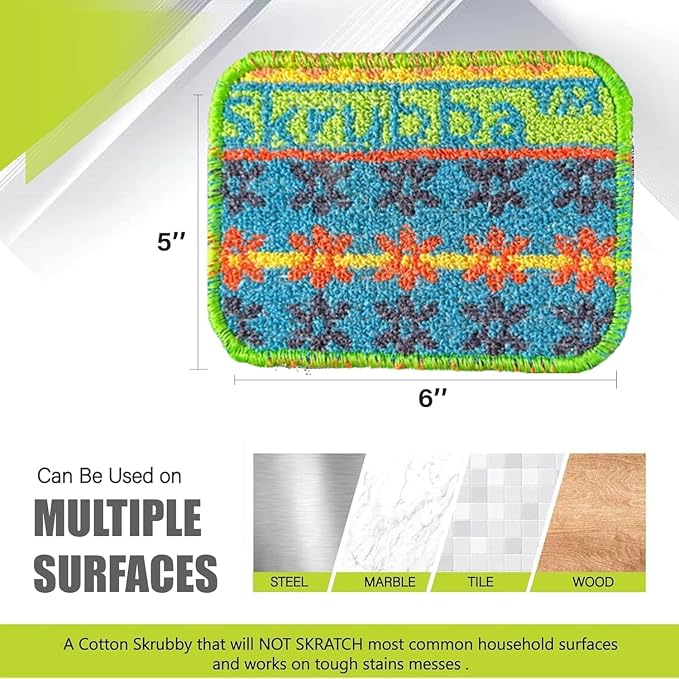 Wet-it! Skrubba 6-Pack Reusable Dish Scrubbers – Non-Scratch Scouring Pads - Image 2