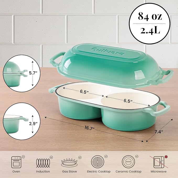 Cast Iron Bread Pan with Lid, Mini Enamel Sourdough Baking Dutch Oven Pot - Image 2