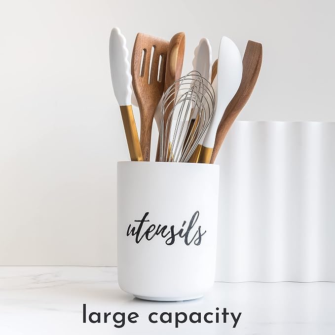 STYLED SETTINGS White Utensil Holder - Image 4