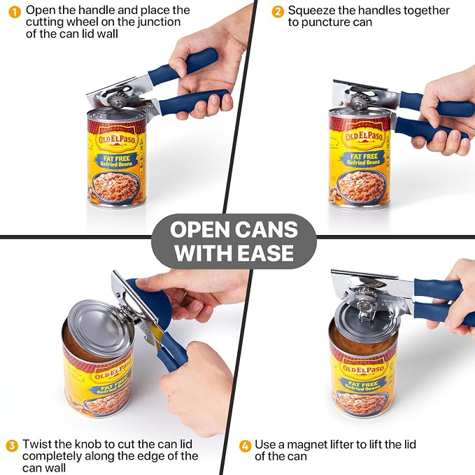 Can Opener Manual Heavy Duty, UHIYEE Hand Held Can Openers - Image 7