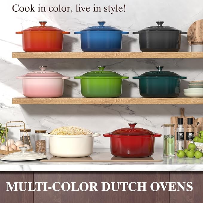 Umite Chef 7QT Enameled Cast Iron Dutch Oven - Image 6