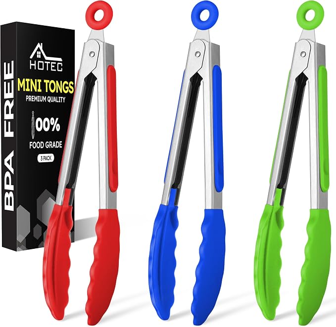 Hotec Mini Silicone Kitchen Tongs by Hotec