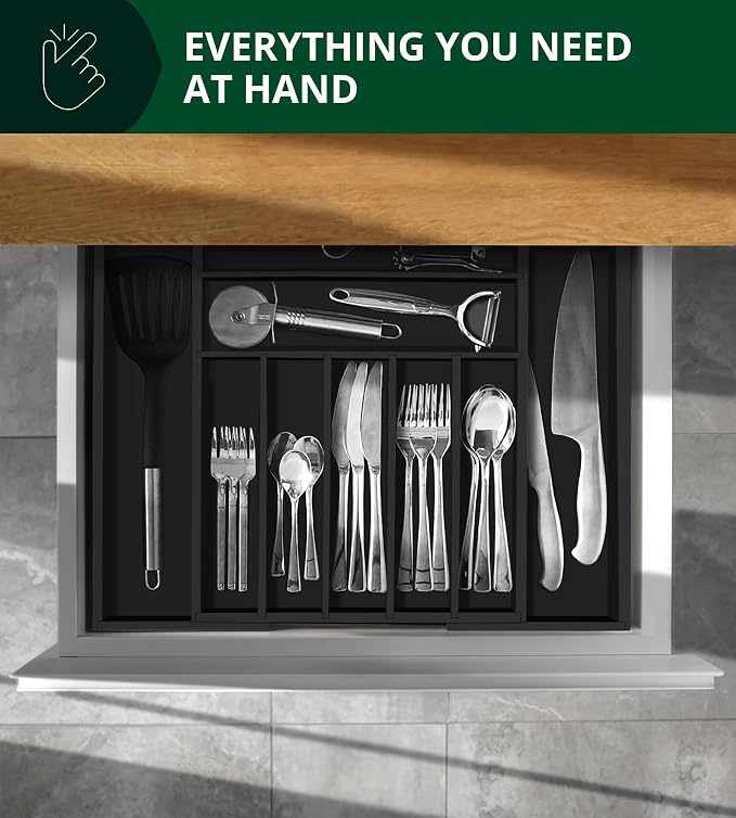 ROYAL CRAFT WOOD Luxury Bamboo Kitchen Drawer Organizer - Image 8