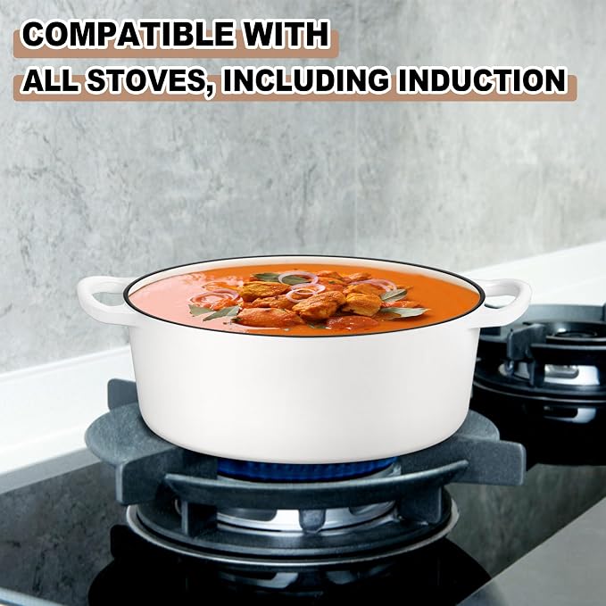 E-far 5QT Oval Dutch Oven Pot - Image 4