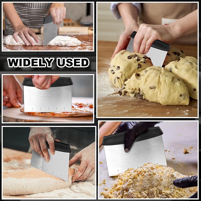 Bench Scraper, Dough Scraper, Premium Stainless Steel Dough Cutter - Image 6