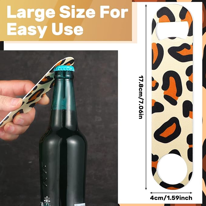 4 Pcs Flat Bottle Opener Heavy Duty Stainless Steel Bottle Opener Beer Flask - Image 2