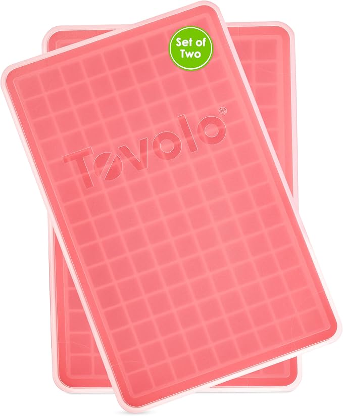 Tovolo Mini Ice Cube Tray with Lid Pack of 2 Small Ice Maker by Tovolo