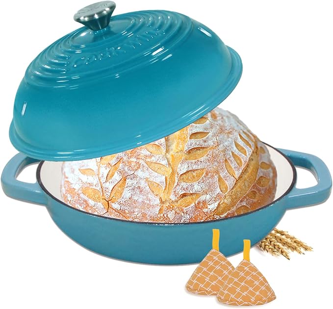 Enameled Cast Iron Bread Oven, 6 Quart Dutch Oven by COOKWINCastIron
