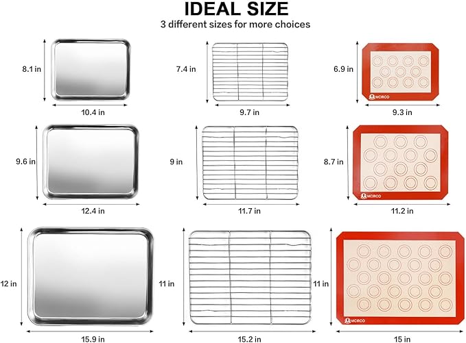 Stainless Steel Baking Sheet Tray Cooling Rack - Image 2