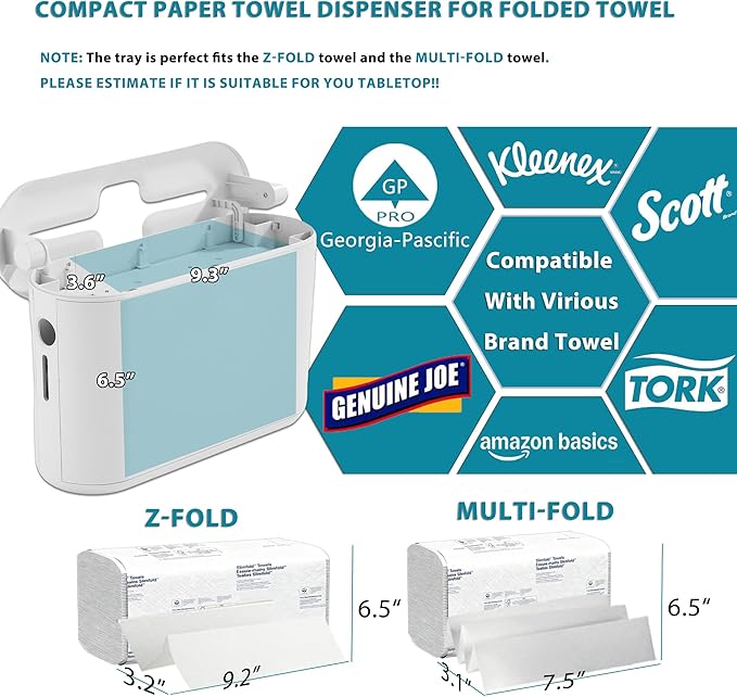 Multifold Paper Towel Dispenser Countertop: Modunful Z Flod/Tri Fold Hand Towel - Image 3