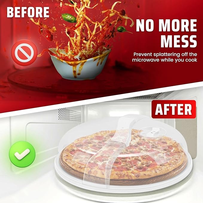 Flexzion 2 Pack 10.5 Inch Microwave Splatter Cover - Image 6