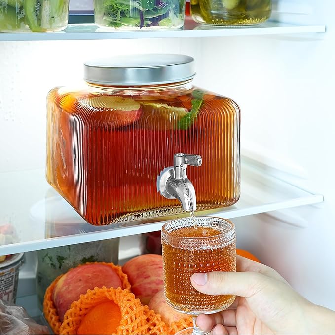 1 Gallon Drink Dispensers for Parties, Beverage Dispenser for Fridge - Image 6