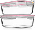 Razab 4 PC 1860ml / 63 Oz / 8 Cups Large Glass Food Storage Containers by RazabHomeGoods