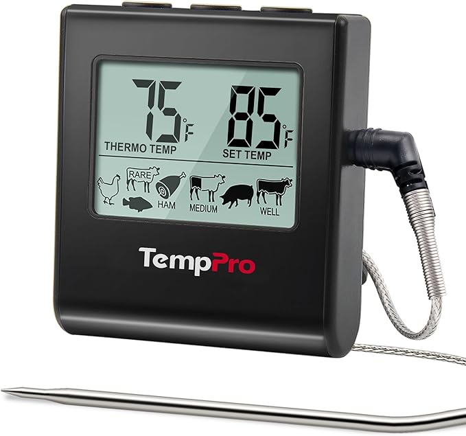TempPro TP16 Large LCD Digital Meat Thermometer by TempPro