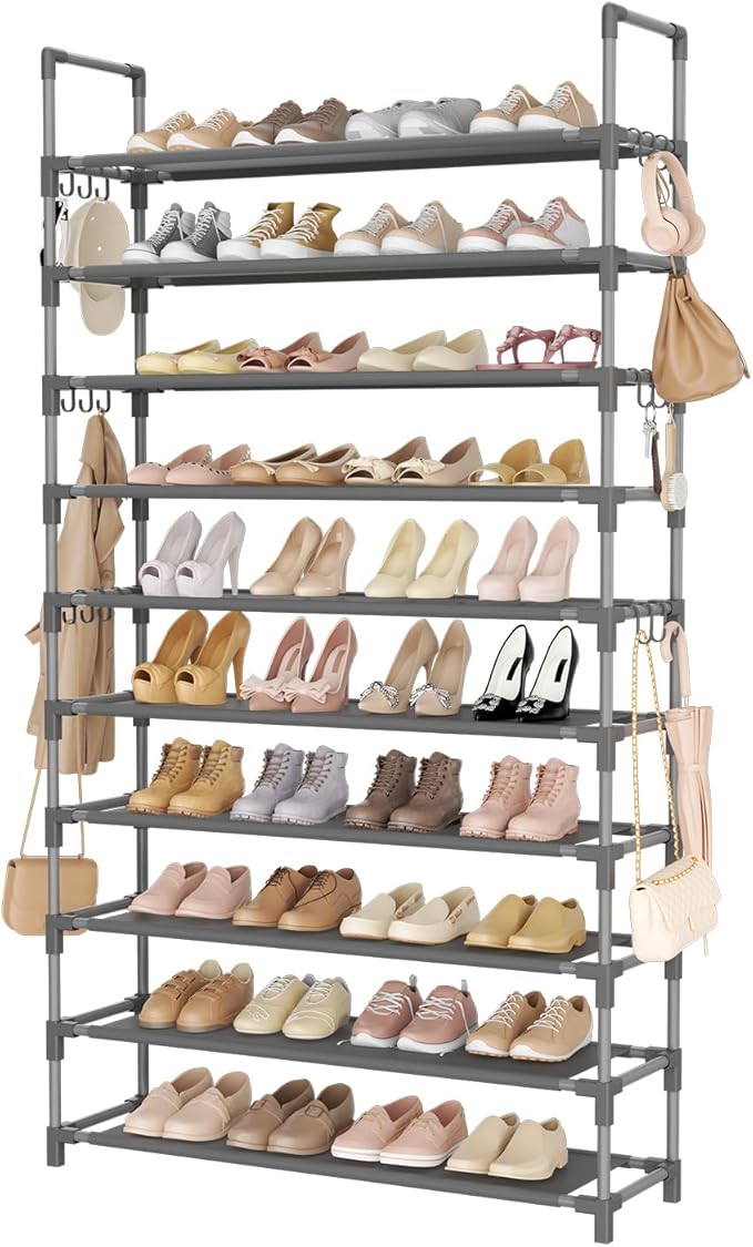 LANTEFUL Tall Shoe Rack 10 Tier Shoe Organizer Large Shoe Shelf by LANTEFULforTidyingHouse