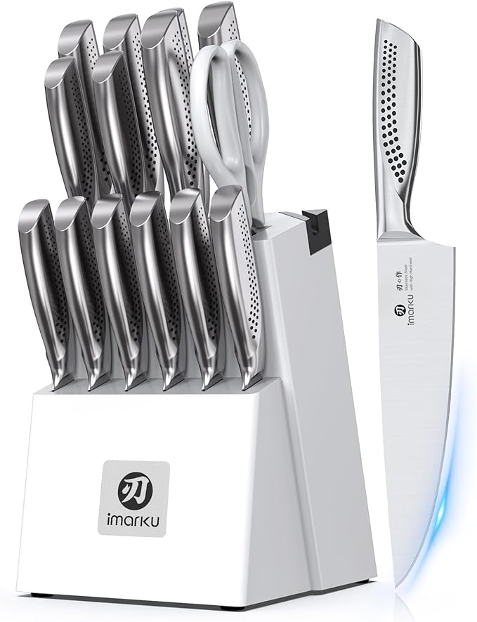 imarku® Knife Set, Japanese HC Stainless Steel 15 PCS Kitchen Knife Set by imarku