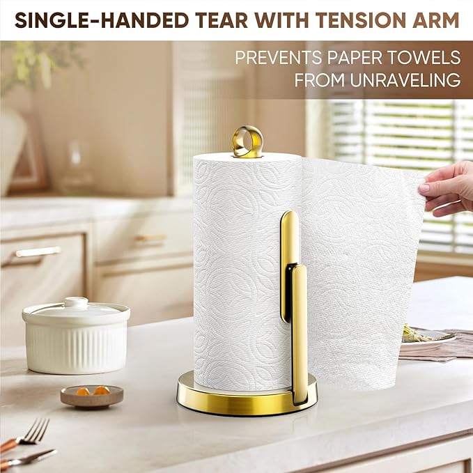 theaoo Heavy-Duty Stainless Steel Paper Towel Holder - Image 7