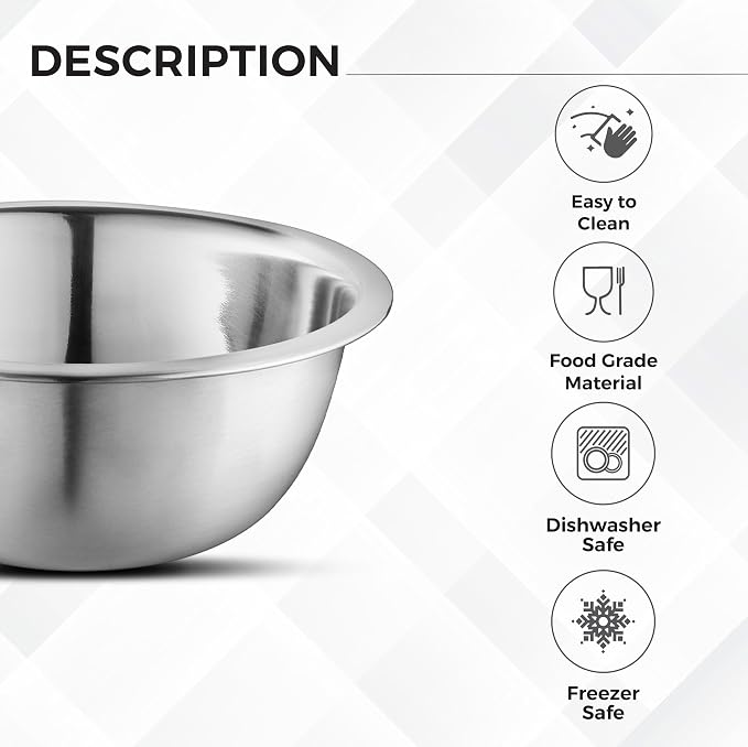 AVADOR Premium Stainless Steel Mixing Bowls, Space Saving - Image 3