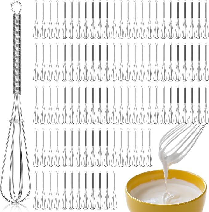Baderke 100 Pcs Mini Whisk Bulk Small Whisks by Baderke
