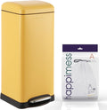 happimess HPM1007K Betty Retro 8-Gallon Step-Open Trash Can, Daffodil Yellow by Happimess
