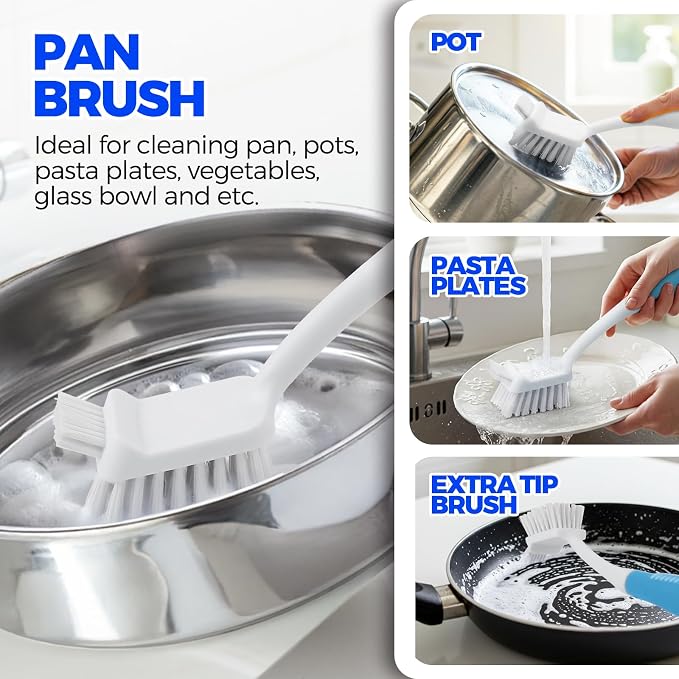 Holikme 6 Pack Dish Brush Set - Image 3