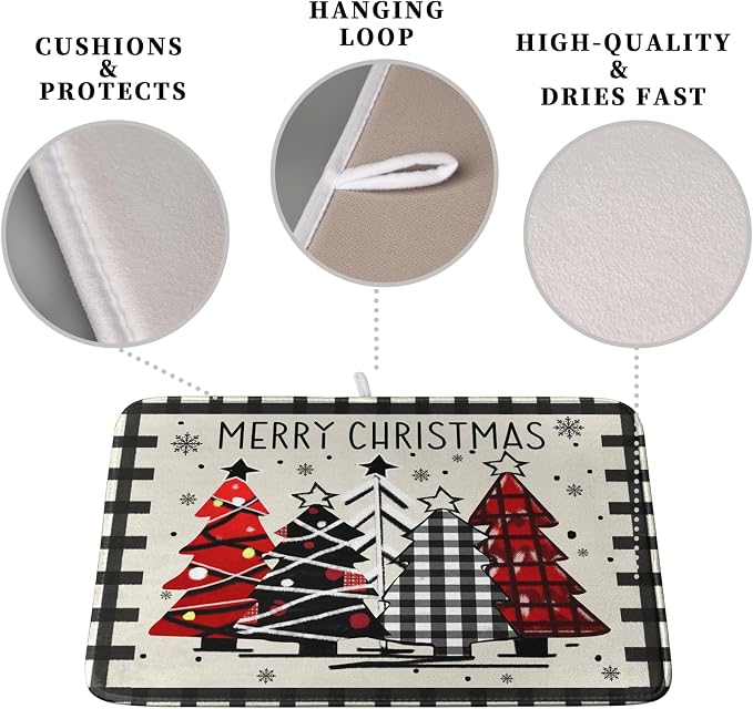 Merry Christmas Dish Drying Mats - Image 3