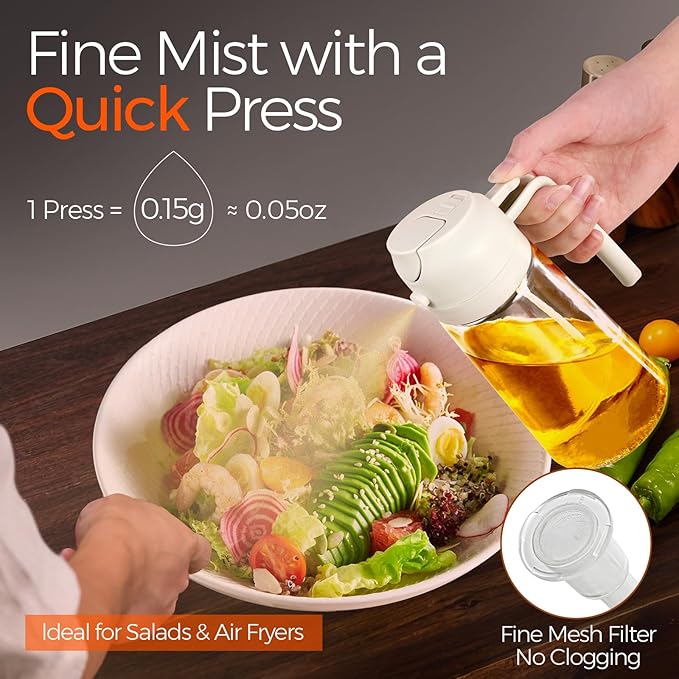 YARRAMATE 2Pcs 16oz/470ml 2 in 1 Oil Sprayer - Image 3