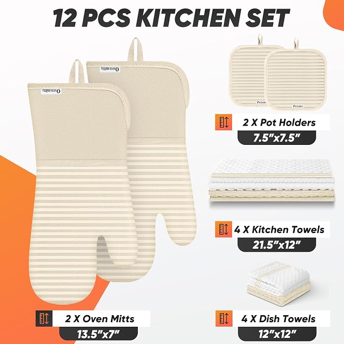 Oven Mitts Kitchen Towels and Dishcloths - Image 2