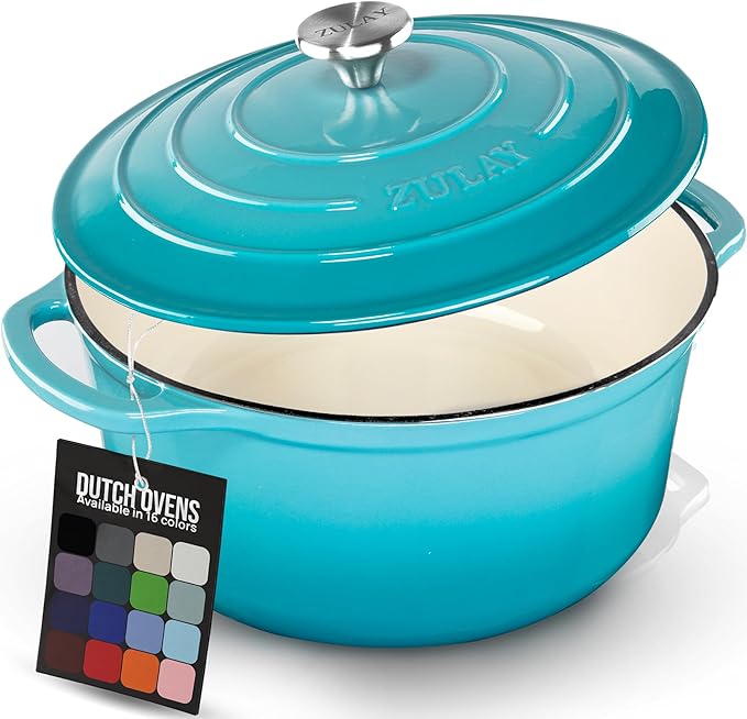 Zulay Kitchen 5 Quart Enameled Cast Iron Dutch Oven Pot by ZulayKitchen